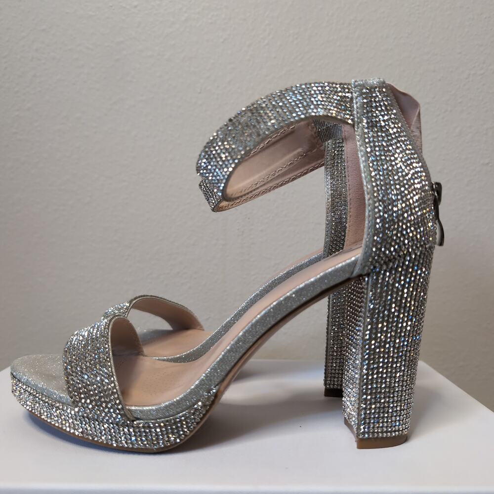 Sparkling Rhinestone Platform Heels Formal